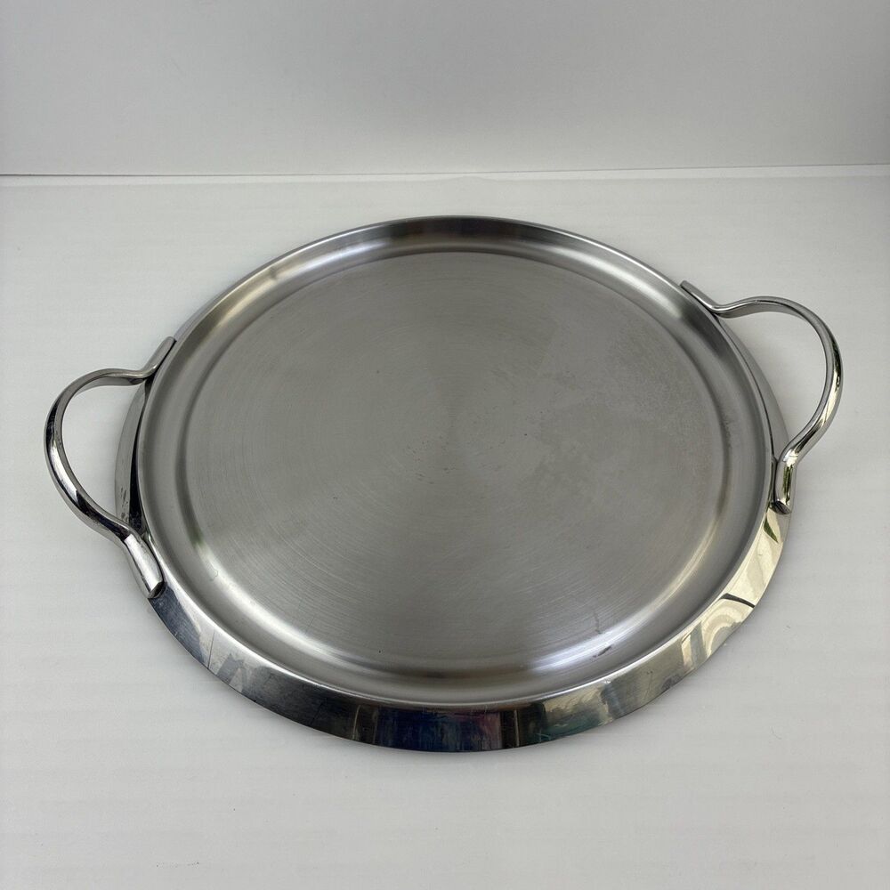 RARE Revere Ware Griddle Round Proline Skillet 12" Copper Core Stainless 6741